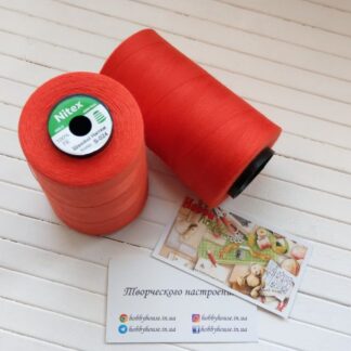 Нитки для шиття Nitex 4000 ярдів, 024  оранжевий темний, 40/2 арт. 3146