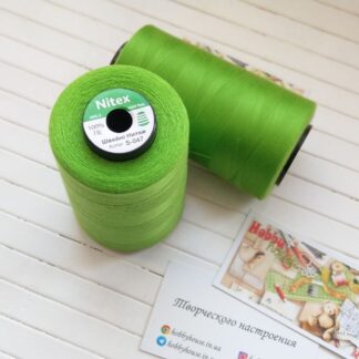 Нитки для шиття Nitex 4000 ярдів, 047 зелений яскравий, 40/2 арт. 3141