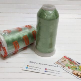 Нитки вишивальні 100% PE 120/2 кол. 063 зелений світлий, арт 3164