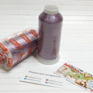Нитки вишивальні 100% PE 120/2 кол. 068 бузковий світлий, арт 3165