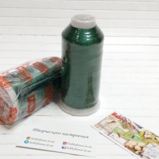 Нитки вишивальні 100% PE 120/2 кол. 084 зелений, арт 3166