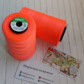 Нитки для шиття Nitex 4000 ярдів, 1166 рожевий неон, 40/2 арт. 3019