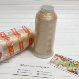 Нитки вишивальні 100% PE 120/2 кол. 12-0912 (805) молочний, арт 3171