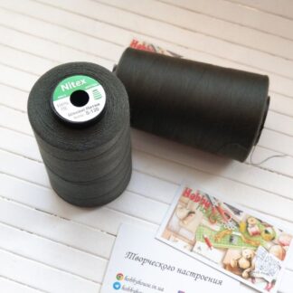 Нитки для шиття Nitex 4000 ярдів, 120 темный хакі, 40/2 арт. 3124