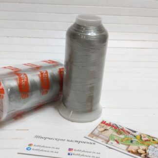 Нитки вишивальні 100% PE 120/2 кол. 165 сірий світлий, арт 3187