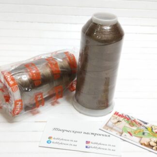 Нитки вишивальні 100% PE 120/2 кол. 17-1314 хакі, арт 3189