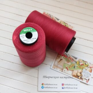 Нитки для шиття Nitex 4000 ярдів, 193 світло-бордовий, 40/2 арт. 3114