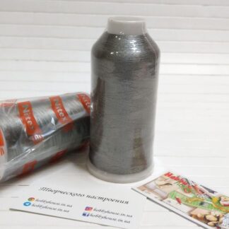 Нитки вишивальні 100% PE 120/2 кол. 204 сірий, арт 3206