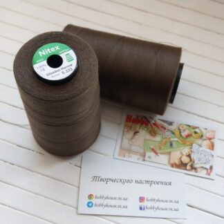 Нитки для шиття Nitex 4000 ярдів, 223 темний хакі, 40/2 арт. 3087