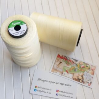 Нитки для шиття Nitex 4000 м ярдів, 345 світло-жовтий , 40/2 арт. 3127