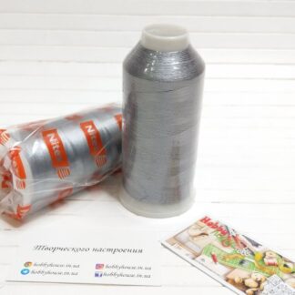 Нитки вишивальні 100% PE 120/2 кол. 361 сірий, арт 3221