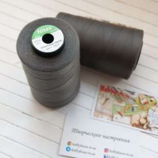 Нитки для шиття Nitex 4000 ярдів, 387 темно-сірий, 40/2 арт. 3106