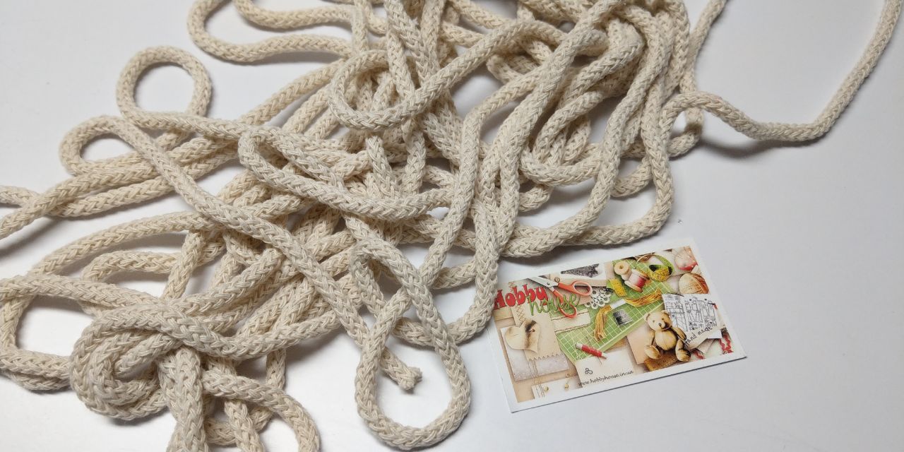 Шнур невідбілений 7 мм , арт 3246