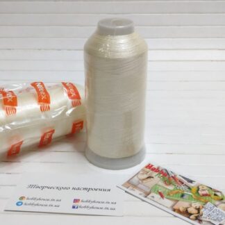 Нитки вишивальні 100% PE 120/2 кол. 502 білий молочний, арт 3223