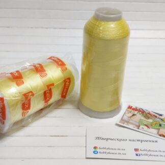 Нитки вишивальні 100% PE 120/2 кол. 503 жовтий яскравий, арт 3224