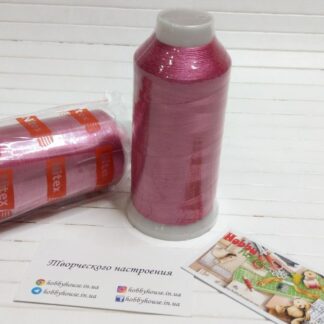 Нитки вишивальні 100% PE 120/2 кол. 515 рожевий яскравий, арт 3228