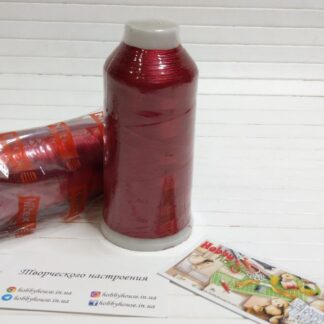 Нитки вышивальні 100% PE 120/2 кол. 519 червоний темний, арт 3229