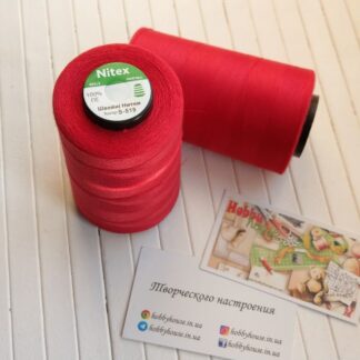 Нитки для шиття Nitex 4000 ярдів, 519 темно-червоний, 40/2 арт. 3057