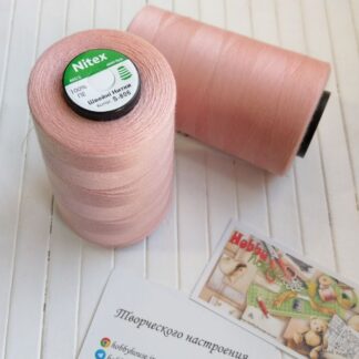 Нитки швейные Nitex 4000 м ярдов, 806 розовый, 40/2 арт. 3059