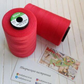 Нитки для шиття Nitex 4000 ярдів, 818 світло-червоний, 40/2 арт. 3061