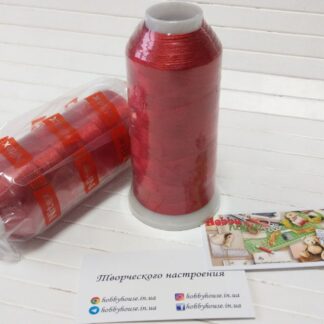 Нитки вишивальні 100% PE 120/2 кол. 820 червоний, арт 3236