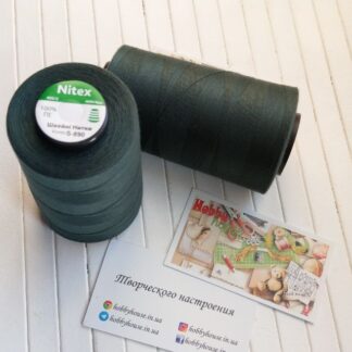 Нитки для шиття Nitex 4000 ярдів, 890 темно-зелений, 40/2 арт. 3032