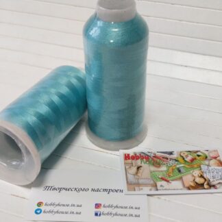 Нитки вишивальні 100% PE 120/2 кол. 905 блакитний, арт 3239