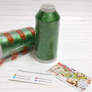 Нитки вишивальні 100% PE 120/2 кол. 052 зелений, арт 3161