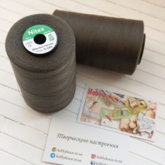 Нитки для шиття Nitex 4000 ярдів, 080 темний хакі, 40/2 арт. 3069