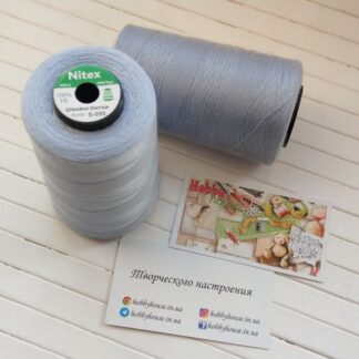 Нитки швейные Nitex 4000 м ярдов, 095 голубой грязный, 40/2 арт. 3011