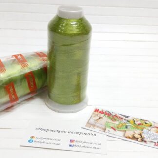 Нитки вишивальні 100% PE 120/2 кол. 16-0230 (1102) салатовий, арт 3182