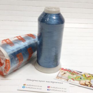 Нитки вишивальні 100% PE 120/2 кол. 352 синій світлий, арт 3220