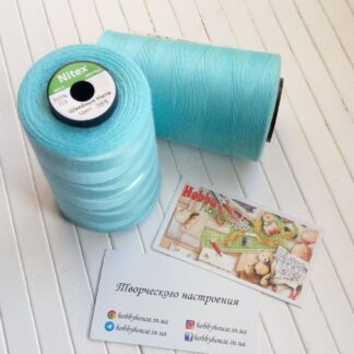 Нитки для шиття Nitex 4000 ярдів, 385 світло-бірюзовий, 40/2 арт. 3025