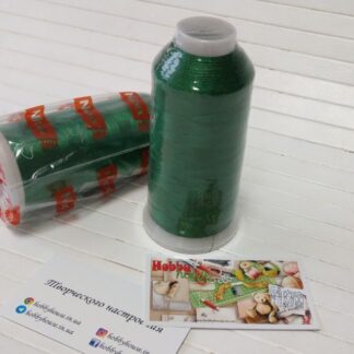 Нитки вишивальні 100% PE 120/2 кол. 876 зелений, арт 3237