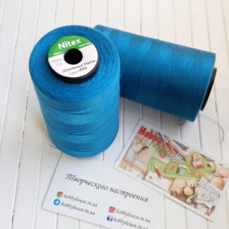 Нитки для шиття Nitex 4000 ярдів, 909 синій, 40/2 арт. 3048