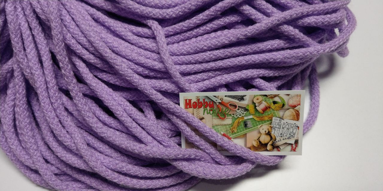 Шнур круглий акриловий, бузок 8 мм арт. 3251