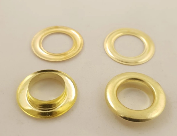 Люверс 10 мм золото+ металеві і пластикові кільця(10 шт.) арт. 3311