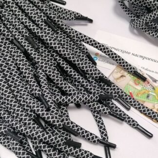 Шнур круглий синьо-білий 120 см арт 3319