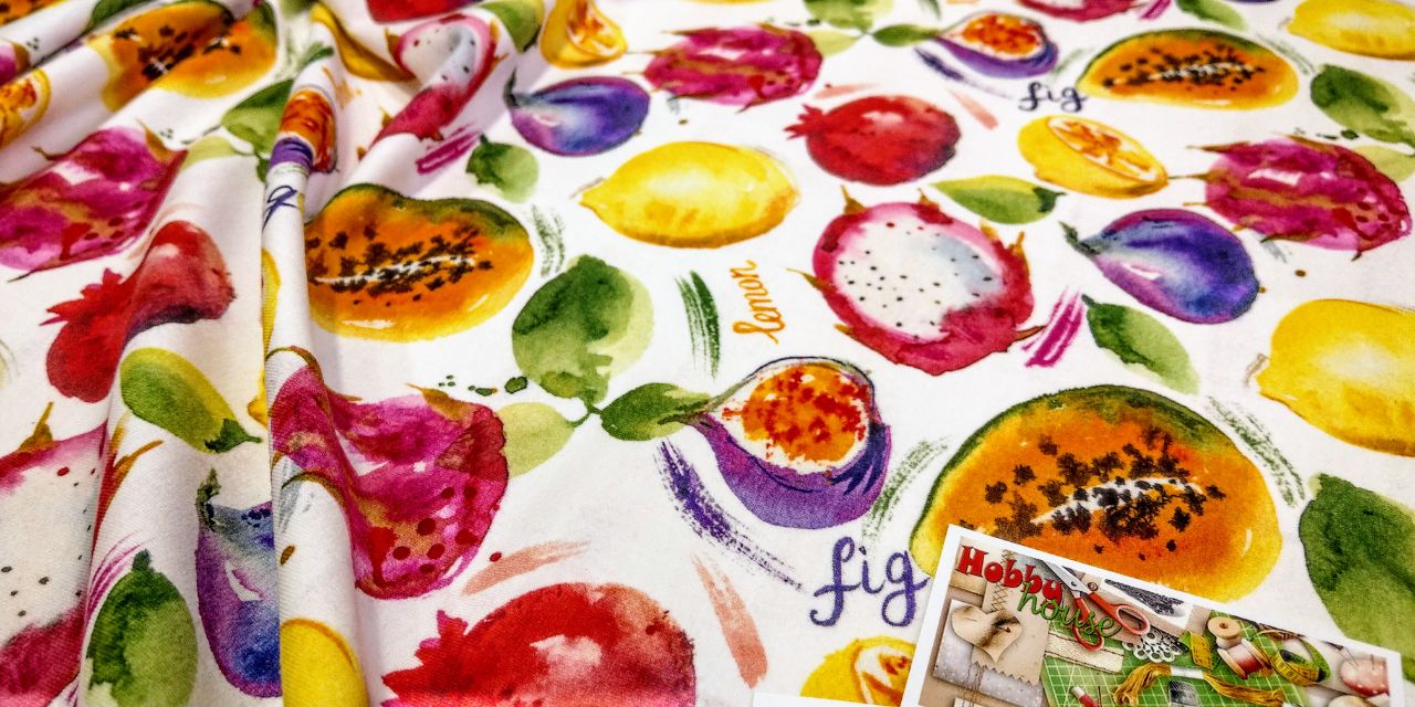 Стрейч-кулір екзотичні фрукти, арт 3390 - Зображення 3