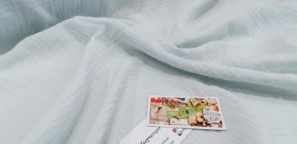 Муслін двошаровий світло-блакитний 140 см арт. 3327 - Зображення 2