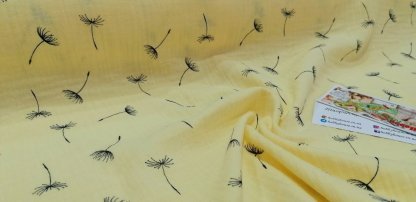 Муслін двошаровий лимонний щербет кульбаби 140 см арт. 3333 - Зображення 4