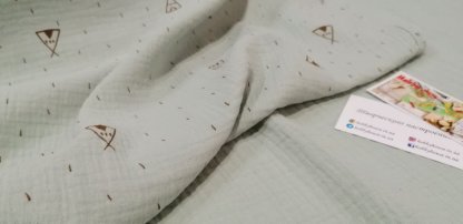 Муслін двошаровий полин вігвами 140 см арт. 3340 - Зображення 6