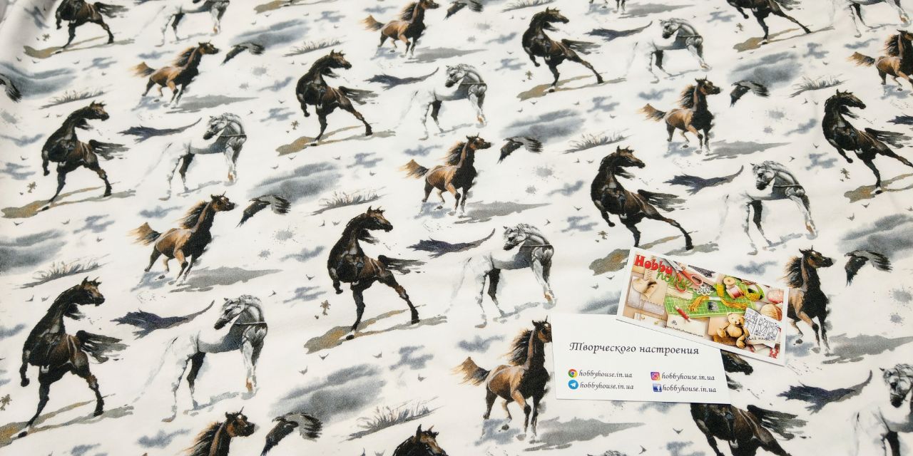 Стрейч-кулір "Кони", арт 3382 - Зображення 2