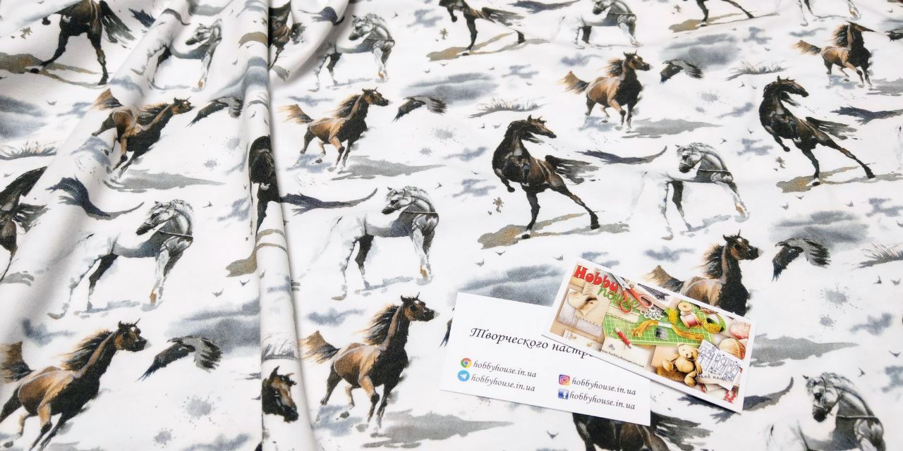 Стрейч-кулір "Кони", арт 3382