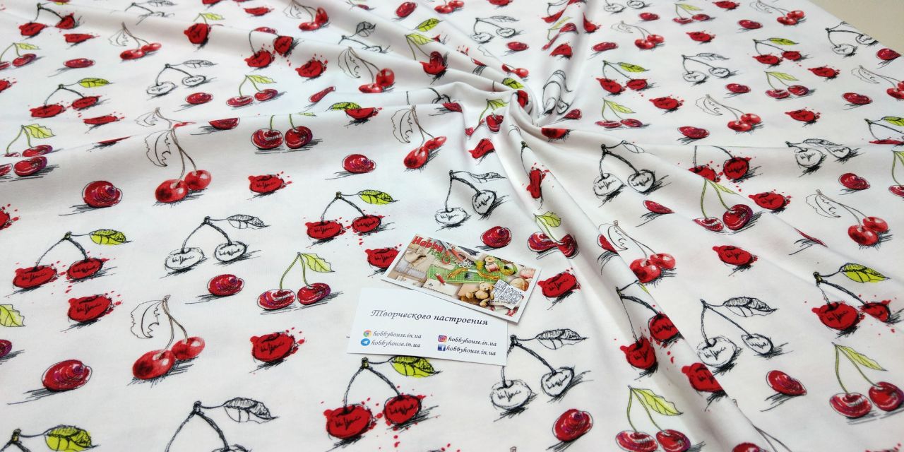 Стрейч-кулір "Вишеньки", арт 3392