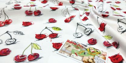 Стрейч-кулір "Вишеньки", арт 3392 - Зображення 3