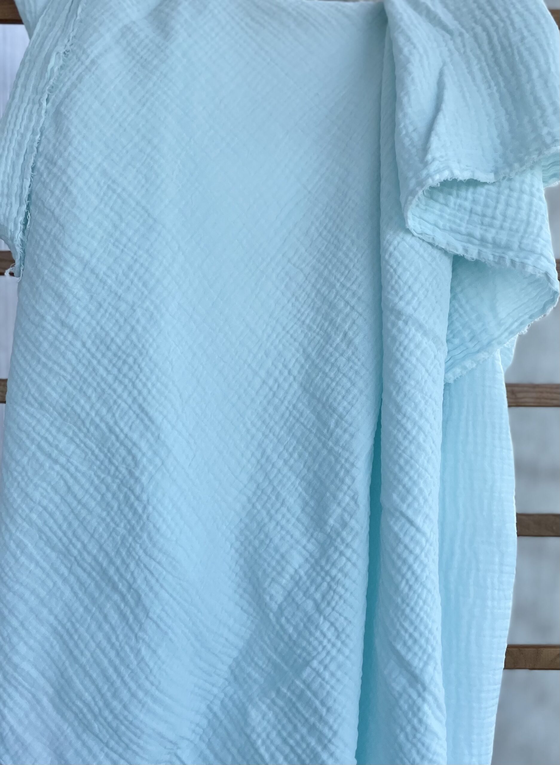 Муслін двошаровий світлий ментол 140 см арт. 3342