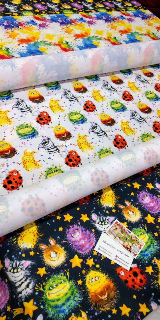 Плащівка з водо- та вітрозахистом WR Монстрики на синьому, арт 3371 - Зображення 4