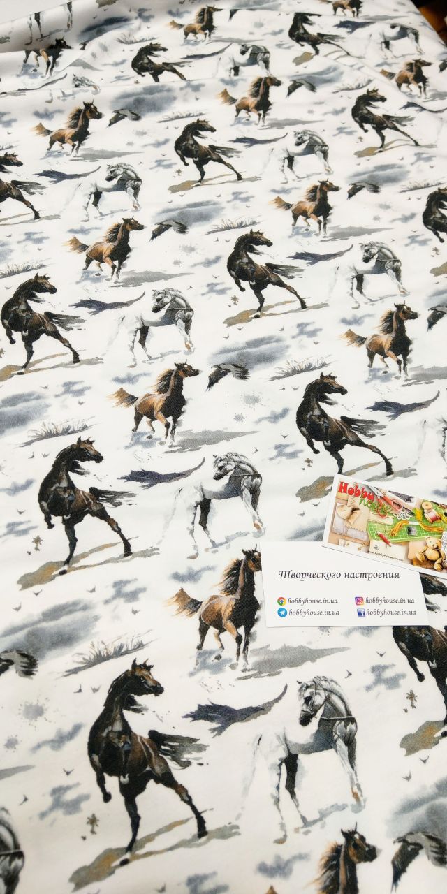 Стрейч-кулір "Кони", арт 3382 - Зображення 3