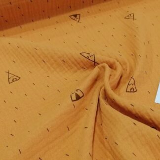 Муслін двошаровий вігвами гірчиця 140 см арт. 3331